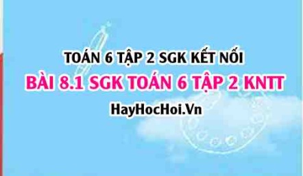 Bài 8.1 SGK Toán 6 tập 2 Kết nối tri thức